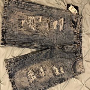 Brooklyn Express Distressed Shorts NWT